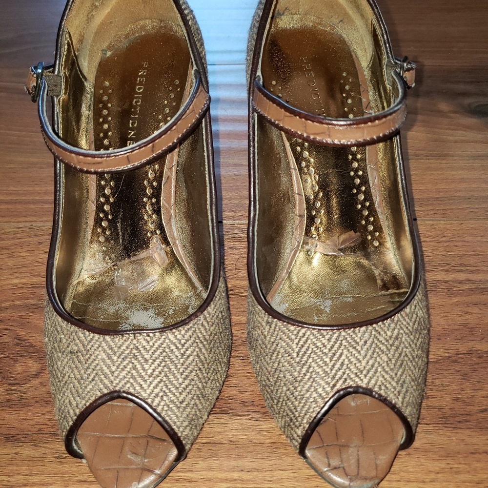 Mary jane style open toe stilettos